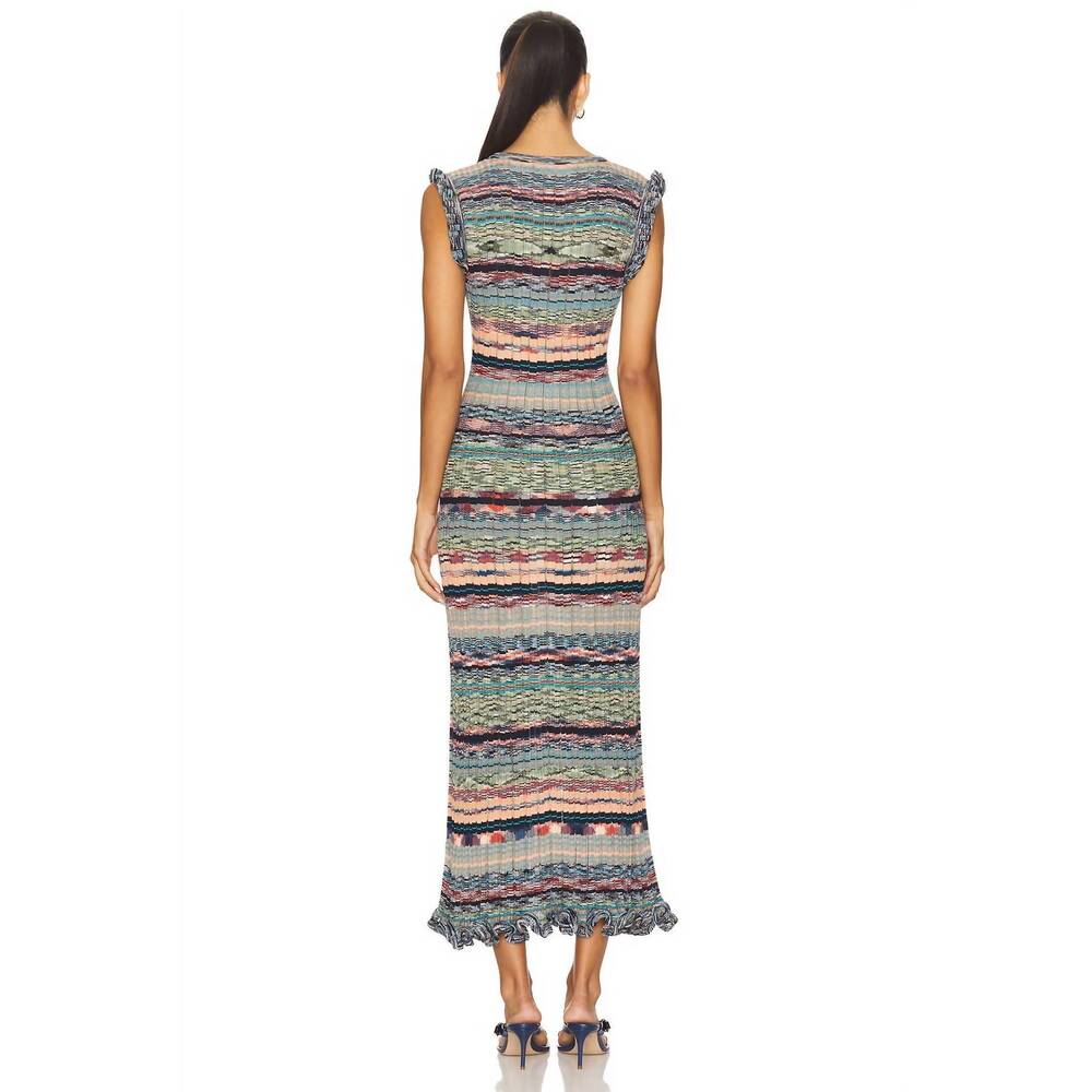 NEW ULLA JOHNSON ajak sleeveless knit midi dress in azurite - Picture 2 of 3